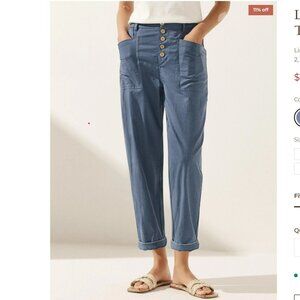 Lintico Simple Button Fly Trousers ankle length pant size xxxl